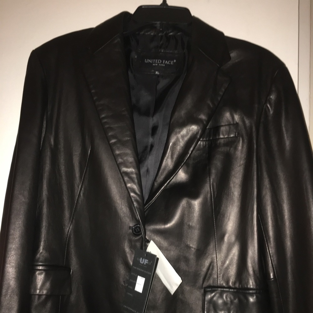 XL black leather jacket - Picture 4 of 7